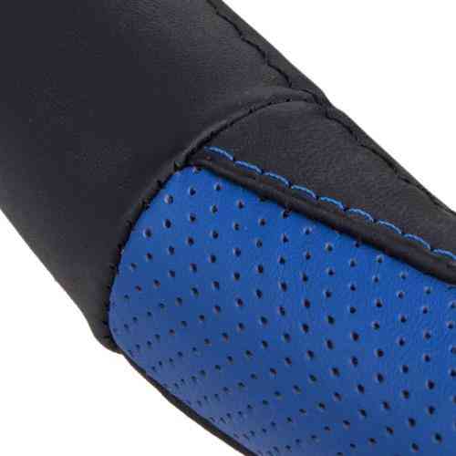 Чохол на кермо VLOD-L285 чорний-синій L, перфорована штучна шкіра Харків