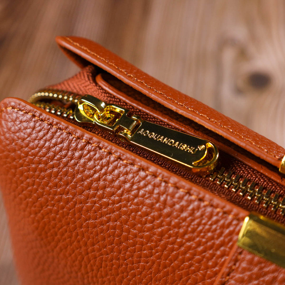 Стильна жіноча сумка на три відділення з натуральної шкіри 22105 Vintage Руда Київ - фото 10