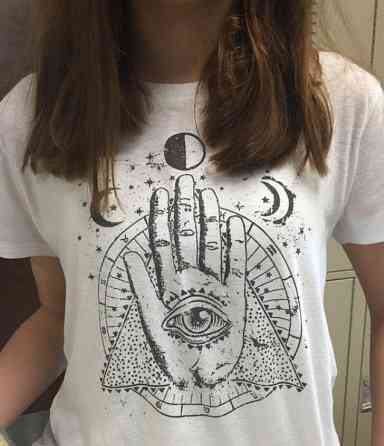 Футболка жіноча з принтом  46 Біла 2664084951 Дніпро