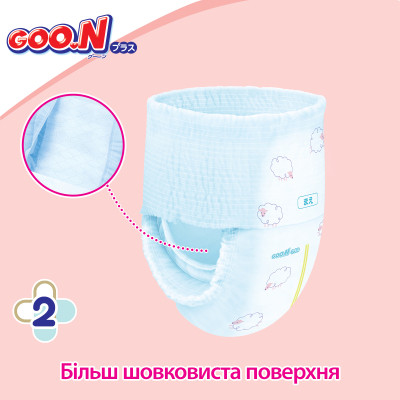 Подгузники GOO.N Plus 9-14 кг Розмір 4 L, 44 шт (21001511) Винница - изображение 6