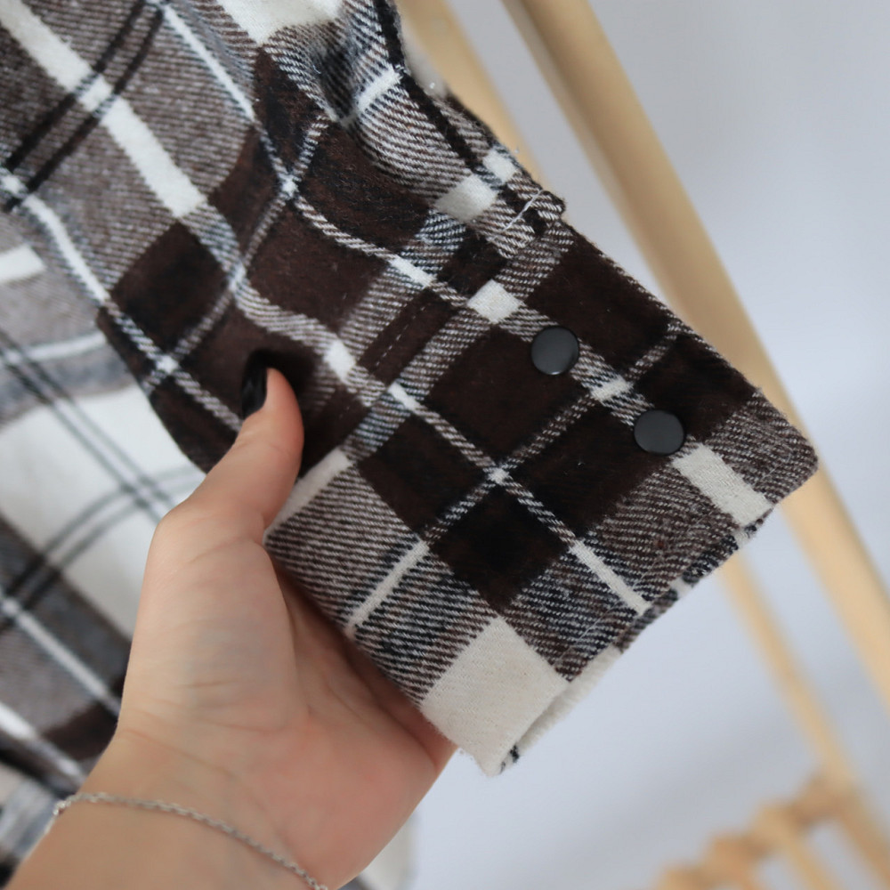 Трендовые парные теплые рубашки в клетку женская и мужская Каменец-Подольский - изображение 8