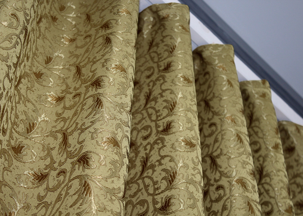 Комплект коротких штор VR-Textil Жаккард № 1588ш Золотистый 140х170 см 2 шт (35-0294) Киев - изображение 8