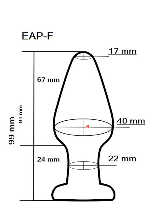 Анальный плаг из стекла EGZO EAP-F ( длина 9.9 см, диаметр 4 см ) Sex Aura Киев - изображение 3