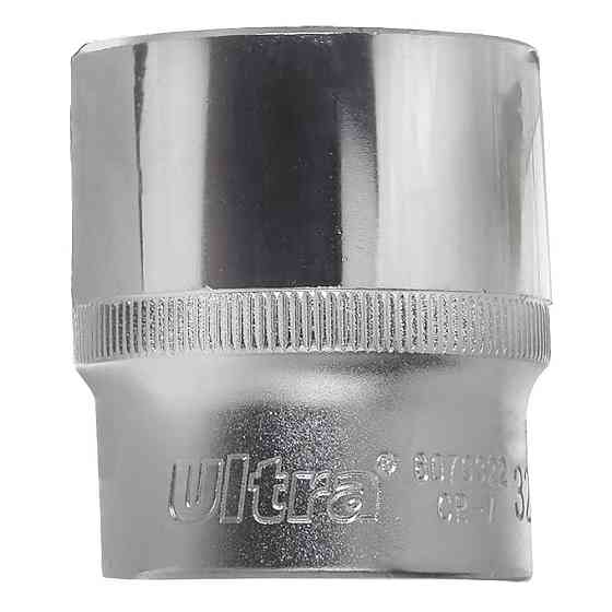 Насадка шестигранна коротка 1/2" 32мм CrV ULTRA (6070322) Рівне