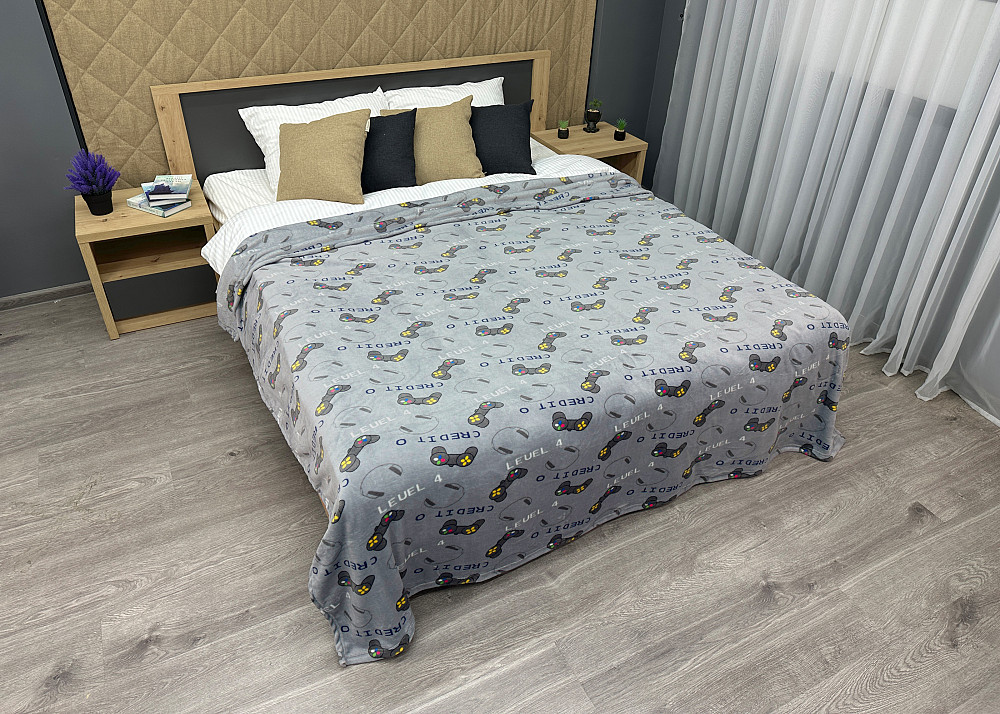 Плед-покривало Decorator WellSoft PLAYER 150х210 см з принтом "Геймпад" (87-190) Київ - фото 4