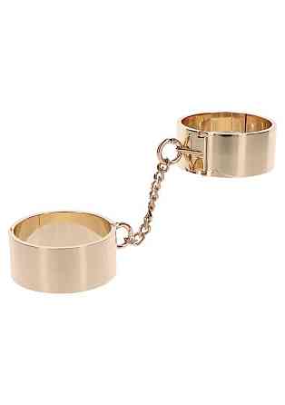 Наручники Slave Wrist Cuffs TABOOM, металеві, золотисті Sex Aura Київ