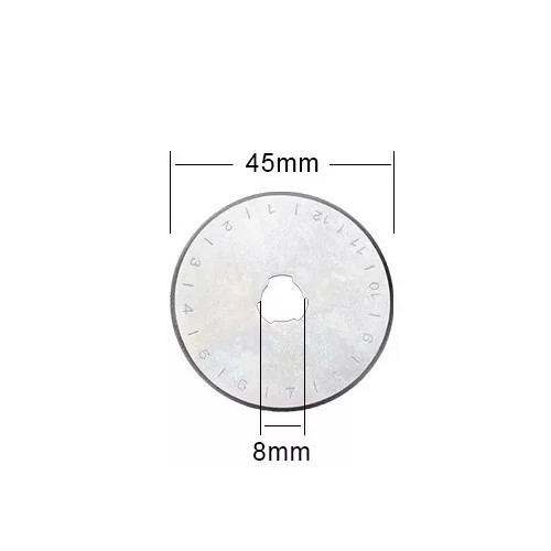Запасные лезвия 45 мм для роликового ножа, набор 10 шт в кейсе для пэчворка и рукоделия Киев - изображение 2