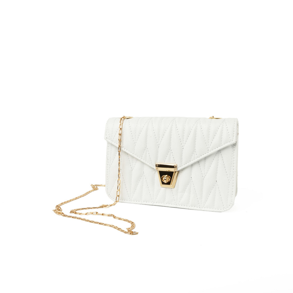 Сумка женская через плечо, сумочка калач со стеганым узором и ручкой-цепочкой, Белый Каменец-Подольский - изображение 1