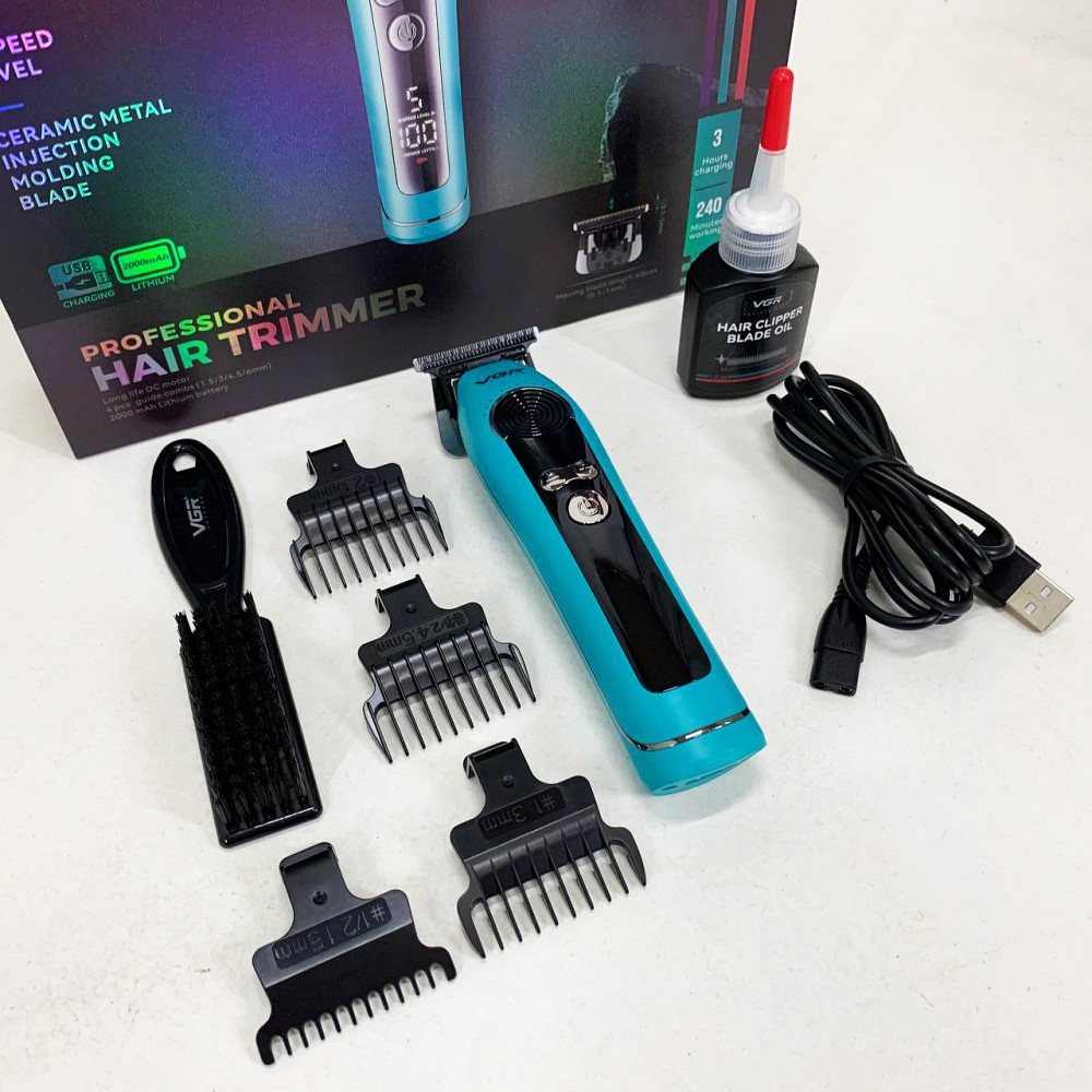 Машинка для окантовки акумуляторна VGR, Машинка для стрижки від акб, Професійний бездротовий тример SC-37 Івано-Франківськ - фото 3