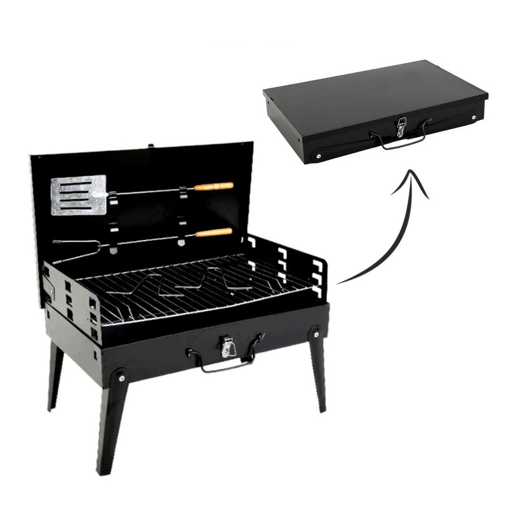 Складаний вугільний гриль Garden Line BBQ4841 Чорний Черкаси - фото 8