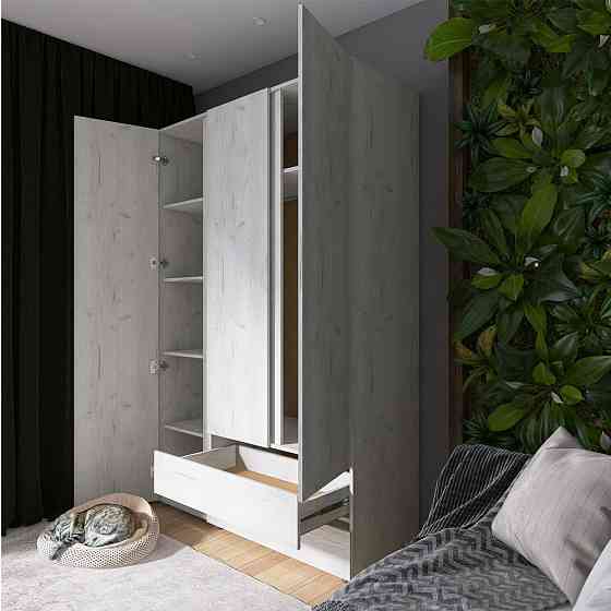 Шкаф трехдверный Эверест ШЛ-3 Лайт Дуб Крафт белый (DTM-071085) Львов