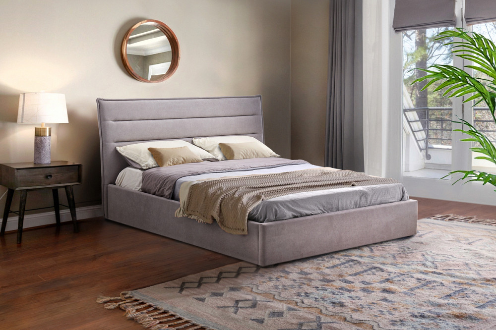 Ліжко м'яке 1600*2000 Олівія, сірий Киев - изображение 1