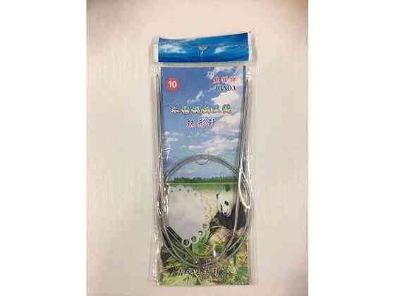 Спиці з тросиком 10 для вязання 80см Panda (15*9*1см) 21189 ТМ EСТЕТ Київ