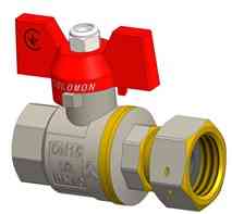 Кран кульовий прямий з накидною гайкою SOLOMON 3/4″ ВВ PN40 (V6003-S) Луцк