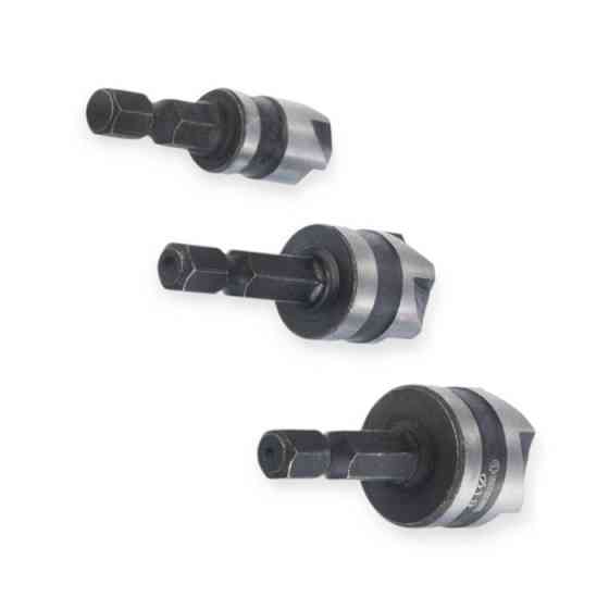 Набір зенкерів під капелюшок саморіза 3шт 12,16,19мм 1/4", 5 зубів Мукачево