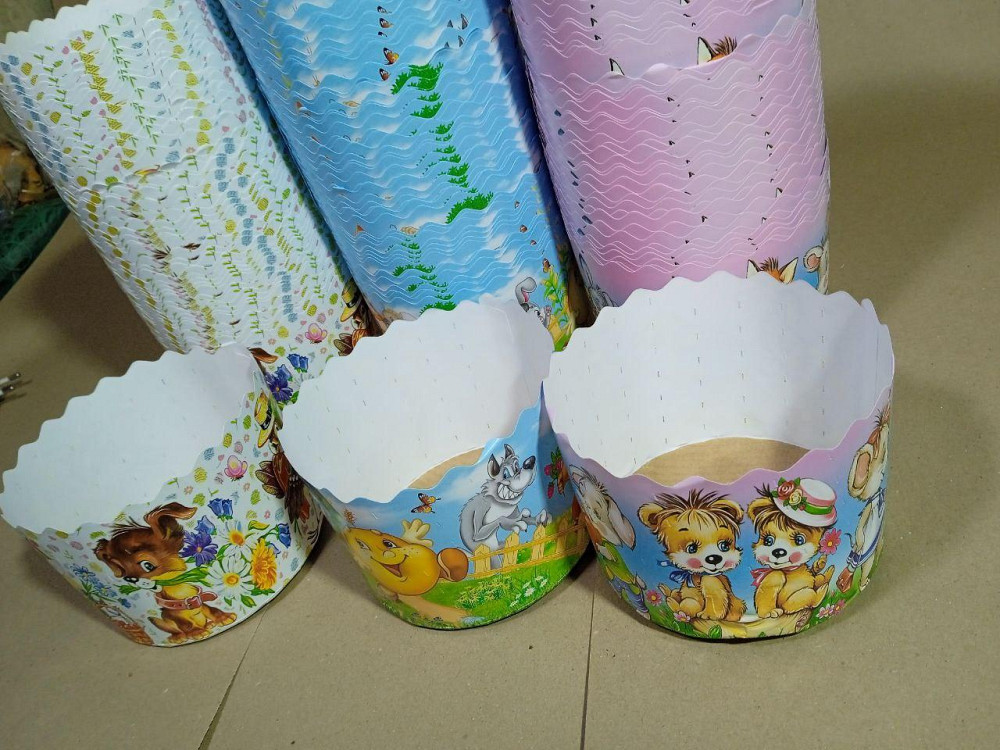 Форми паперові для куліча 85×110 мм «Казкова» 300–400 г, 50 шт/упаковка, для великодньої випічки Харків - фото 3