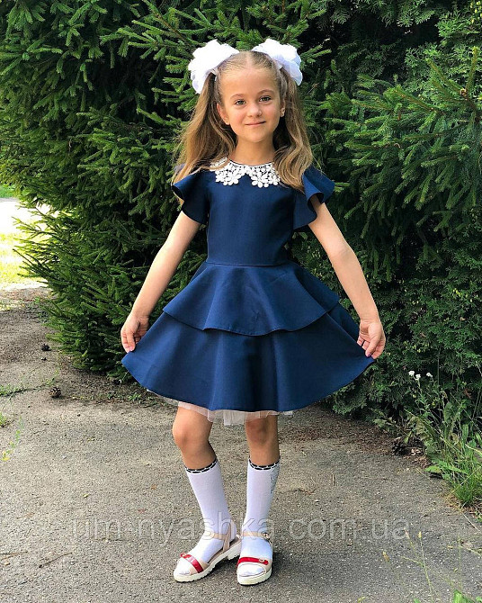 Красивое школьное платье с воланами 104-152 від р.104 до р.128 Кривой Рог - изображение 1