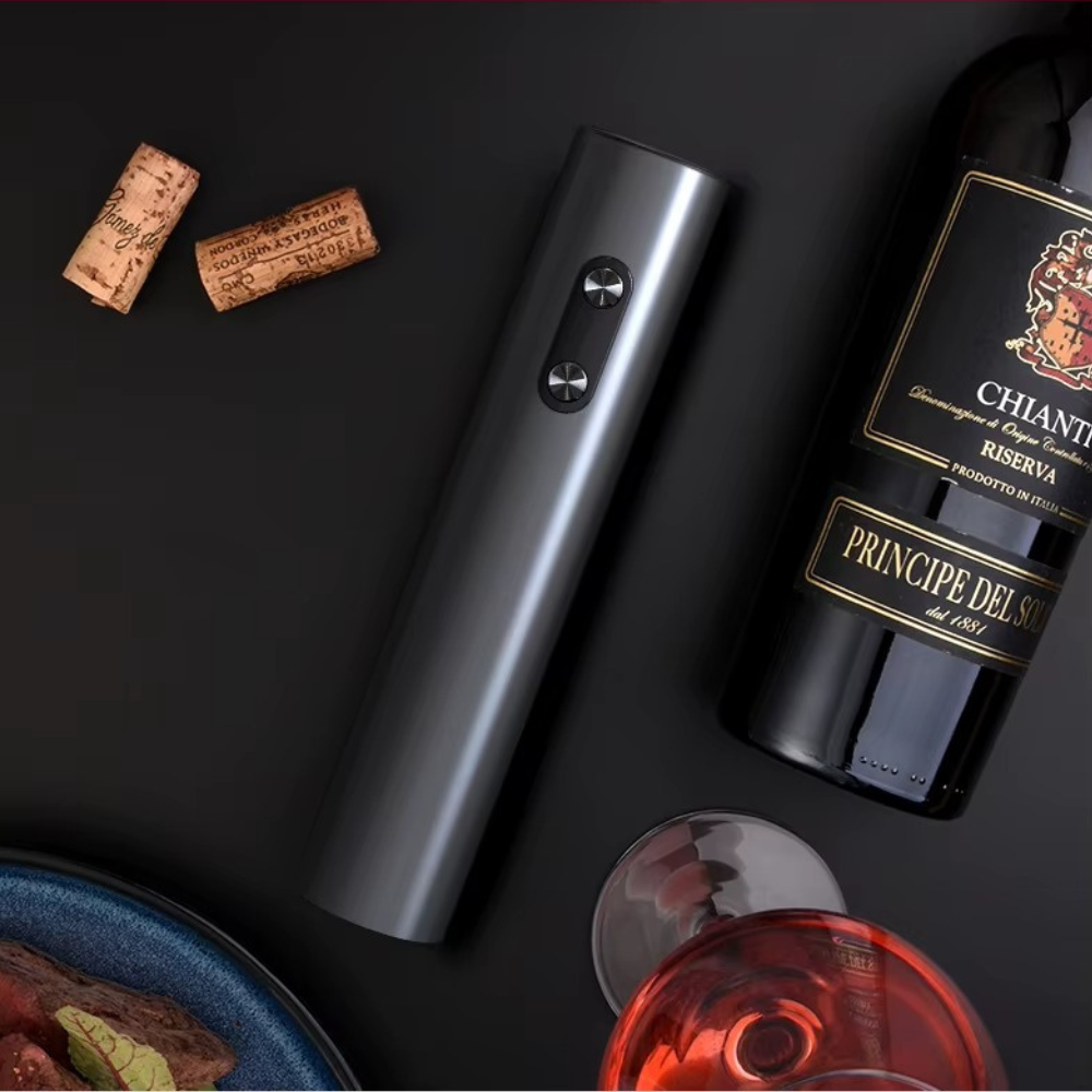 Електричний штопор на батарейках для вина 5в1 електроштопор, аератор, пробка, ніж для фольги з підтавкою Кам'янець-Подільський - фото 10