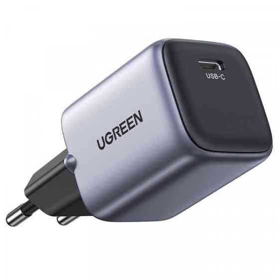 Зарядний пристрій 1xUSB 30W Gan Type-C PD Nexode Mini Сірий CD319 Ugreen (90666) Киев