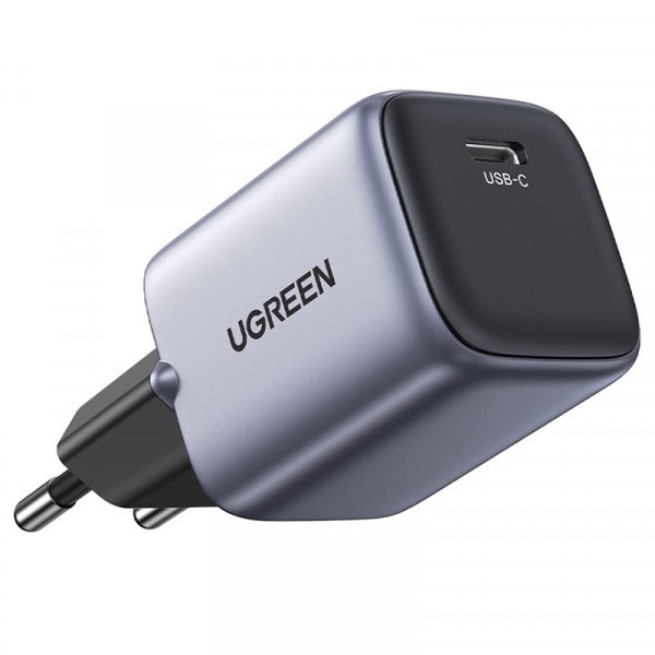 Зарядний пристрій 1xUSB 30W Gan Type-C PD Nexode Mini Сірий CD319 Ugreen (90666) Київ - фото 1