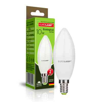 Лампочка Eurolamp LED Лампа EUROLAMP ECO серия "P" CL 10W 900 lm E14 3000K (LED-CL-10143(P)) Винница