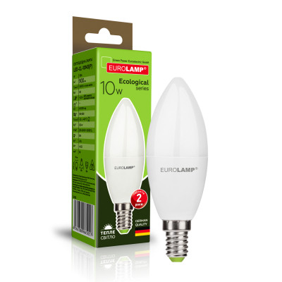 Лампочка Eurolamp LED Лампа EUROLAMP ECO серия &quot;P&quot; CL 10W 900 lm E14 3000K (LED-CL-10143(P)) Вінниця - фото 2