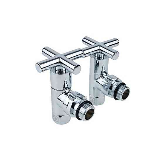 Кран кутовий для рушникосушки Raftec Premium 1/2х1/2 Chrome, 2шт. Київ