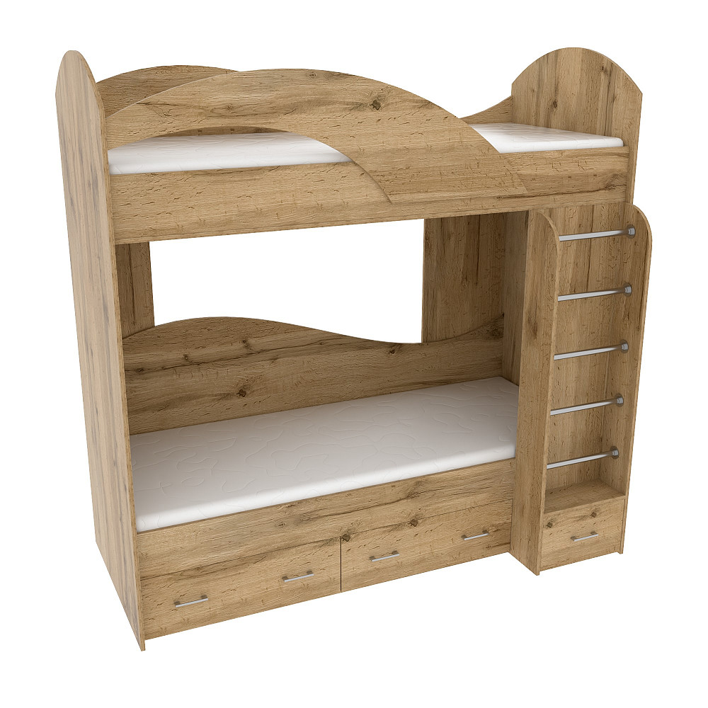 Кровать двухэтажная, Дуб Аппалачи, 2040х1000х2000 Львов - изображение 1