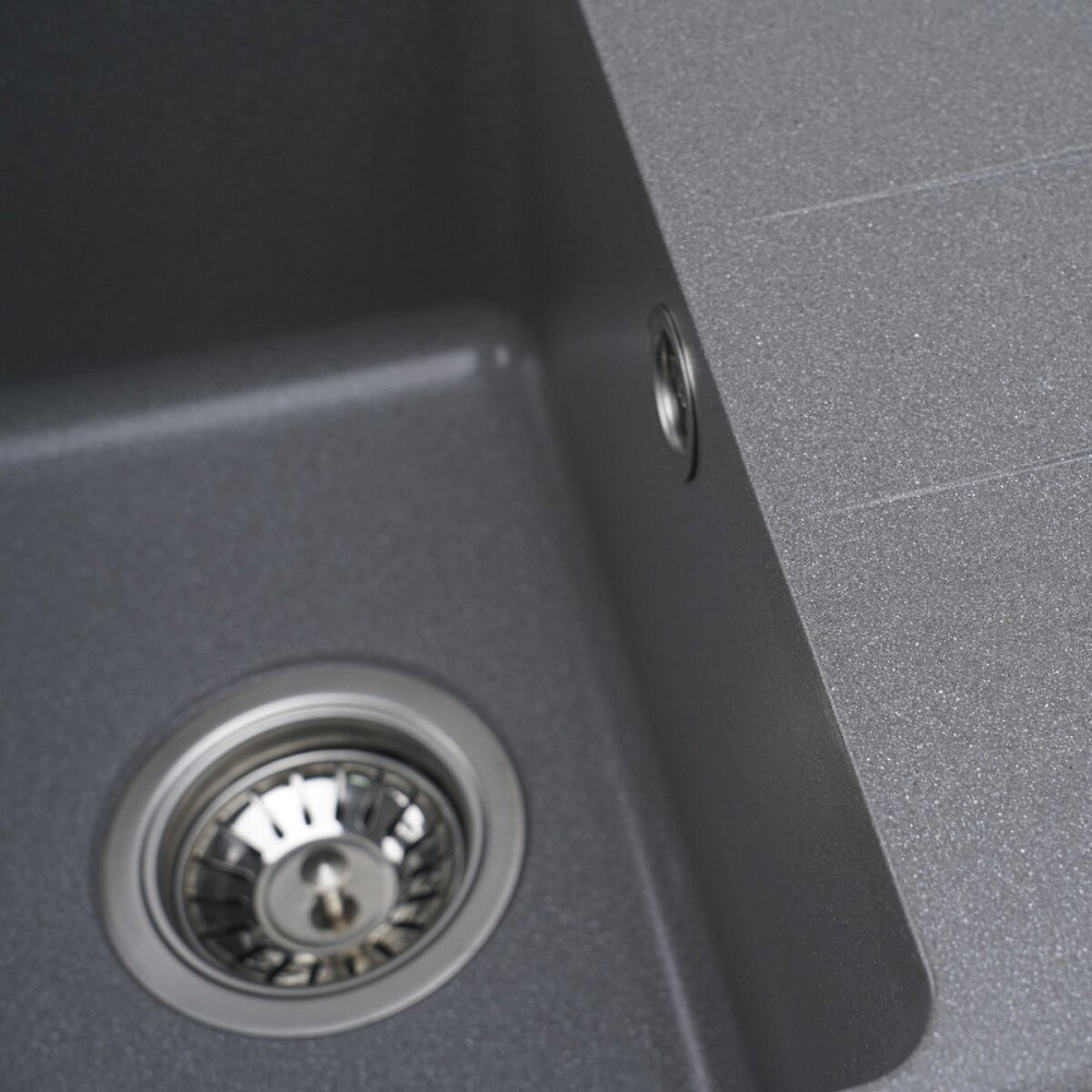 VALESO Гранітна мийка для кухні VALESO LIANA 6243 матова Сірий мусон Коломия - фото 3