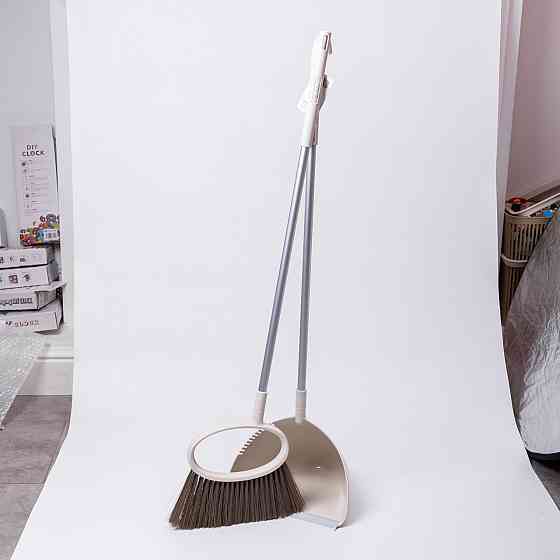 Набір віник і совок на довгій ручці для підлоги 25×25×95 (см) Білий HP-45-1W Коломия