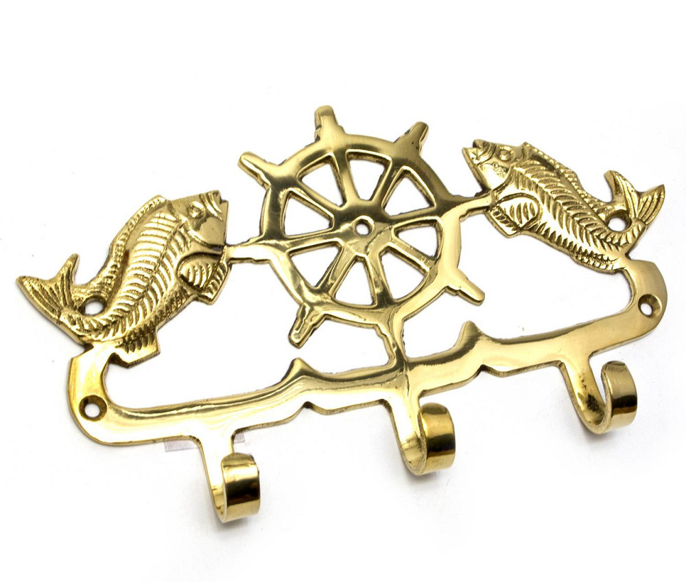 Вешалка настенная Штурвал с рыбами Киев - изображение 1