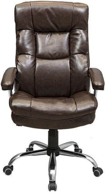 Офісне крісло керівника ManhattanDesign Хром AnyFix М-2 Екошкіра Prime Brown (Прогумовані колеса) Днепр - изображение 2
