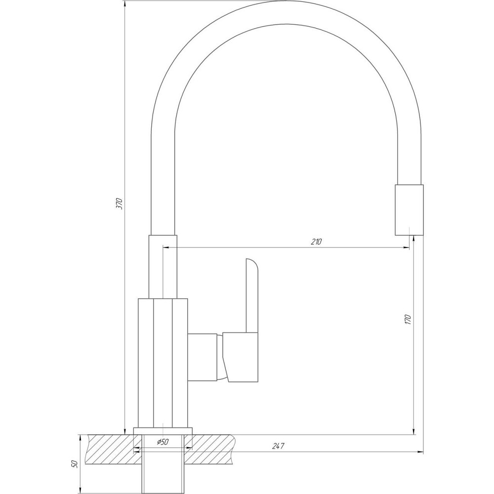 Змішувач для кухні DOMINO PRESTIGE DPS-203SLR-Black (000022592) Київ - фото 6