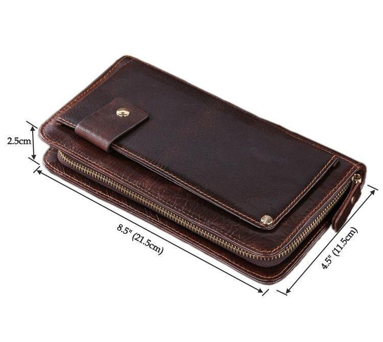 Шкіряна чоловіча барсетка Vintage 14193 Коричнева Київ - фото 5