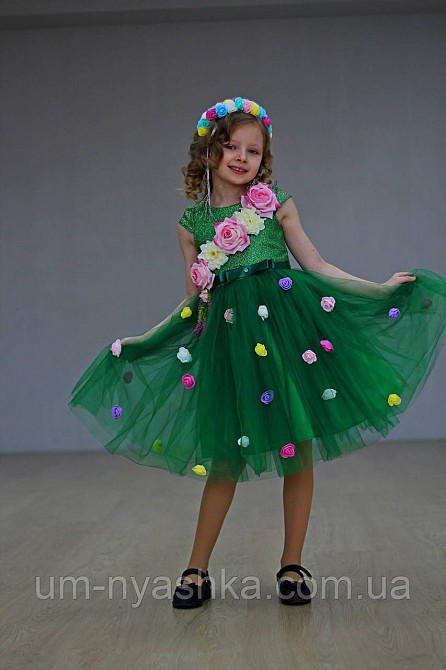 Платье Весны Зеленое пышное платье Весна-глиттер Кривой Рог - изображение 5