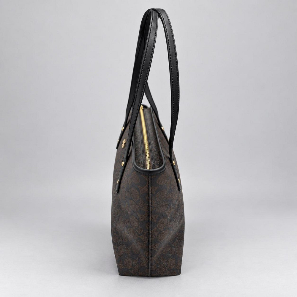 Женская сумка-шоппер Coach коричневая LUX (1386-6) Киев - изображение 2