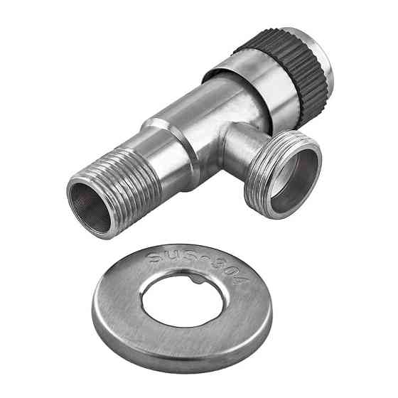 Кран для подключения сантехприборов Champion VAL-05 1/2x3/4 с нерж. стали SUS304 (CH0324) Киев