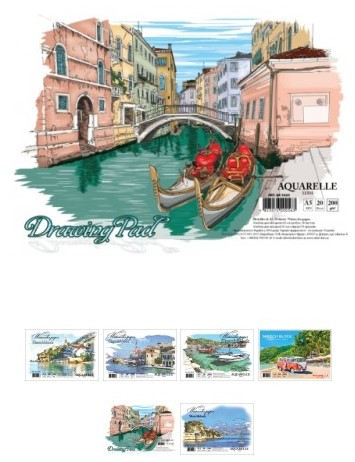 Альбом для акварелі А5 "Графіка" 20арк. 200г/м АК5620 на спіралі, шт Київ - фото 1