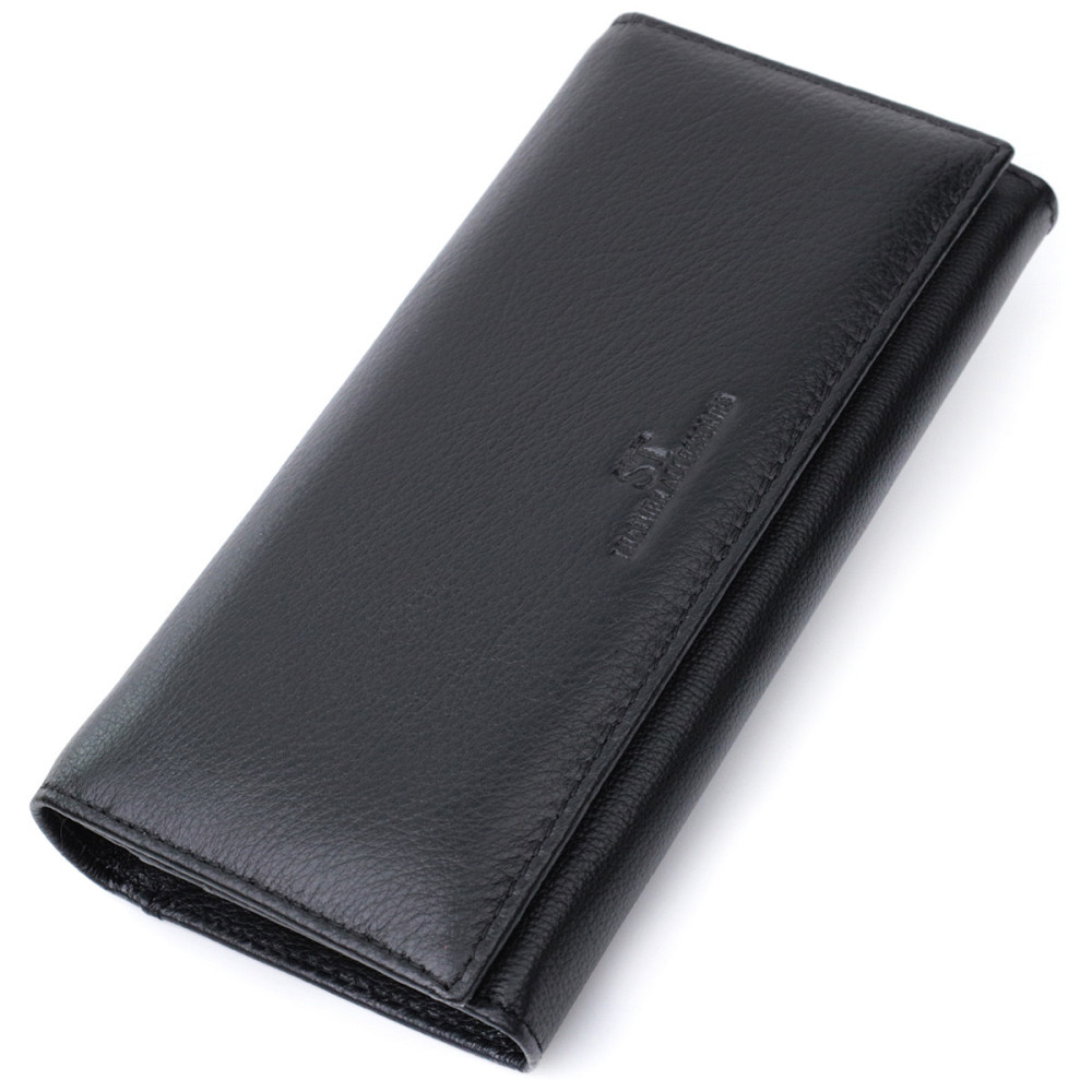 Женский классический кошелек из натуральной кожи Черный (ST Leather) Киев - изображение 5