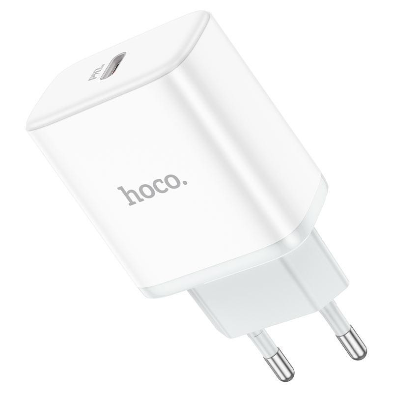 Мережевий зарядний пристрій HOCO C104A Stage single port PD20W charger White Одеса - фото 3
