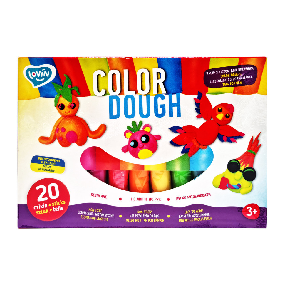 Набор для лепки с тестом Color Dough 41204, 20 стиков Винница - изображение 3