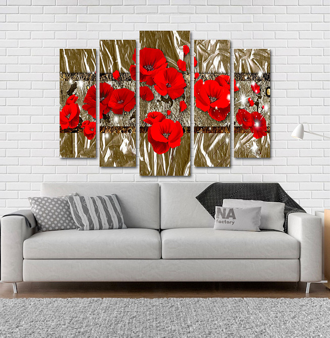 Модульна картина Квіти Абстракція Art-212_5 Київ - фото 2