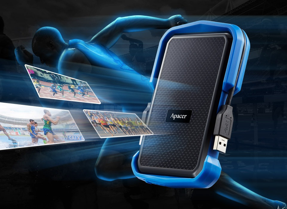 Зовнішній жорсткий диск 2.5" USB 2.0 TB Apacer AC631 Black/Blue (AP2TBAC631U-1) чорний, синій Харків - фото 6