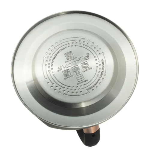 Чайник 3л нержавіюча сталь зі свистком з ручкою "soft-touch" (ручка:чорний) 867 KAMILLE Житомир