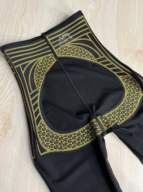 Лосины женские Tianlianduo 953 дайвинг с утяжкой и тейпами push up черные, черный, XL Киев - изображение 13