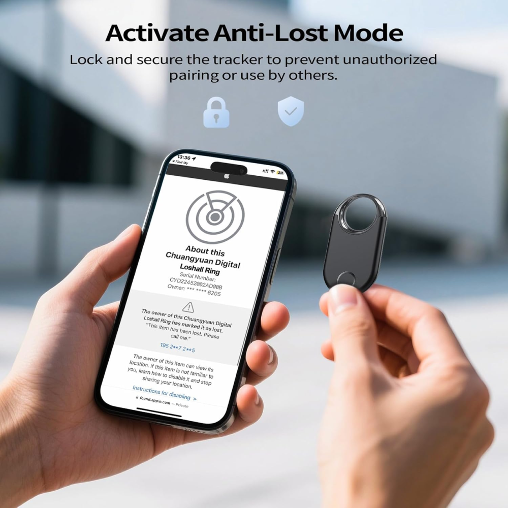 Bluetooth-трекер HENDARI 2 шт, совместим с Apple Find My, Bluetooth 5.3, сменная батарея CR2032, для iPhone Киев - изображение 6
