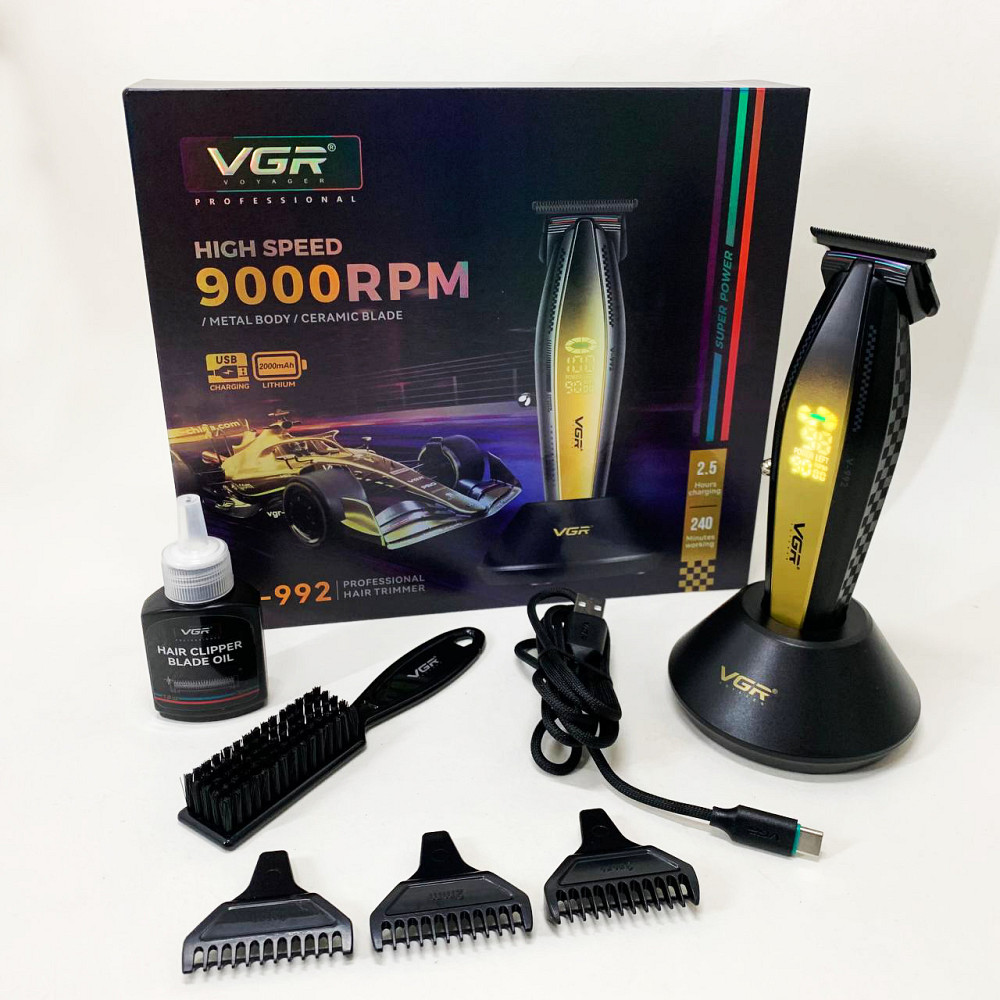 Машинка для стрижки волос и затылка VGR V-992, Малошумная машинка для стрижки волос LO-61 Львов - изображение 3