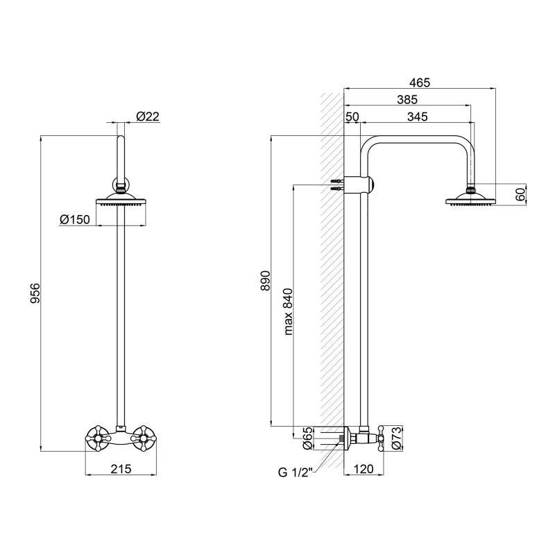 Душова система на одного споживача Lidz (CRM) 75 21 1010 Київ - фото 2