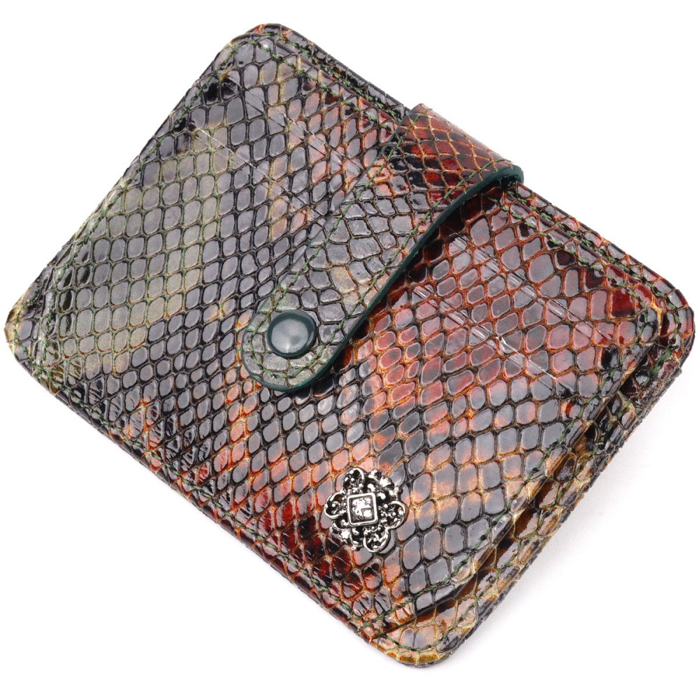 Визитница из натуральной фактурной кожи под змею KARYA 20958 Разноцветный Киев - изображение 1