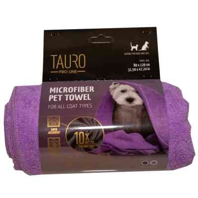 Рушник для тварин Tauro Pro Line з мікрофібри 80х120 см бузковий (TPL63399) Вінниця